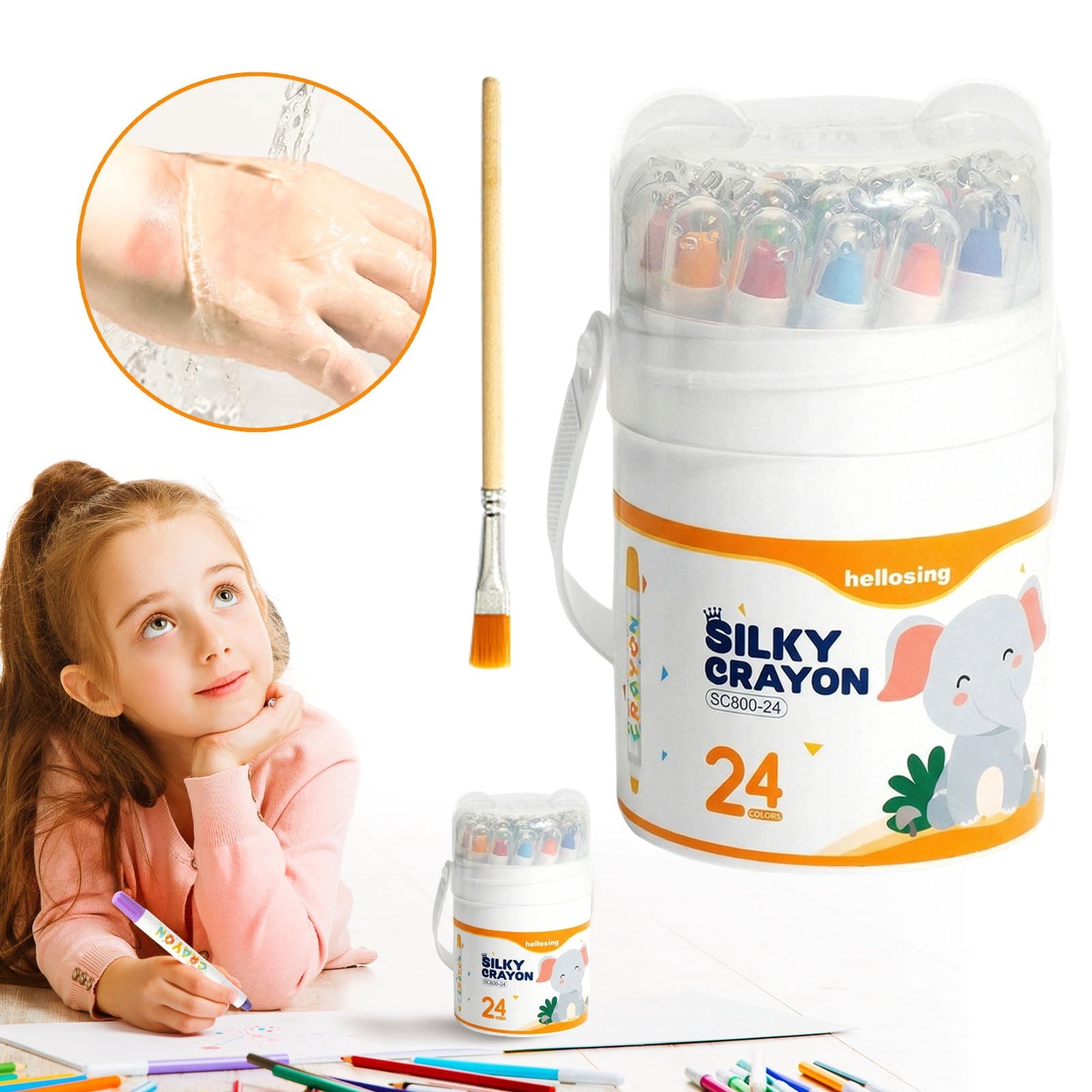2026 New Twist Crayons: The Ultimate Mess-Free Art Set,12/24/36/48 Color Rotary Washable Crayons, Super Quick Drying, Multicultural Pastel Gel Crayon, Easy Grip Coloring Gift (12 Color)