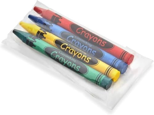25 Sets of 4-Packs (100 Bulk Crayons) – Non-Toxic, Individually Wrapped, Perfect for Parties, Restaurants, Classrooms & More