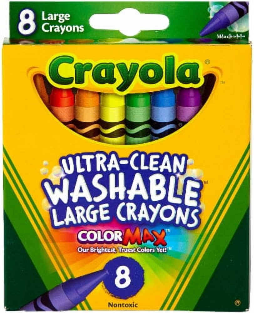 2X-Crayola Ultra Clean Washable Large Crayons 8 ct - 8 pk