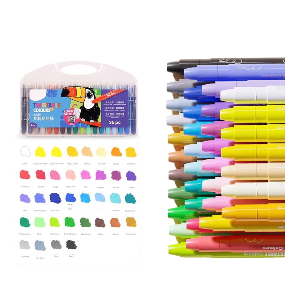 12/24/36/48 Colors Washable Crayon for Waxes Crayon Twistable Crayon Coloring Crayon for Painting