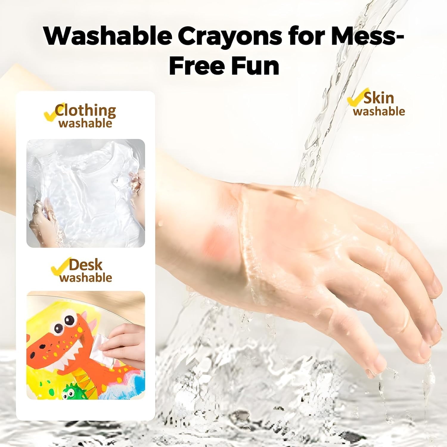 2026 New Twist Crayons: The Ultimate Mess-Free Art Set,12/24/36/48 Color Rotary Washable Crayons, Super Quick Drying, Multicultural Pastel Gel Crayon, Easy Grip Coloring Gift (24 Color)