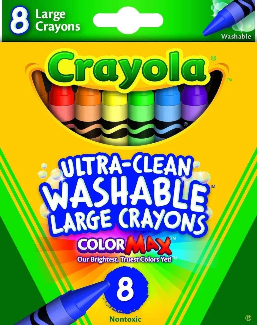 17 Pack CRAYOLA WASHABLE CRAYONS LARGE 8CT