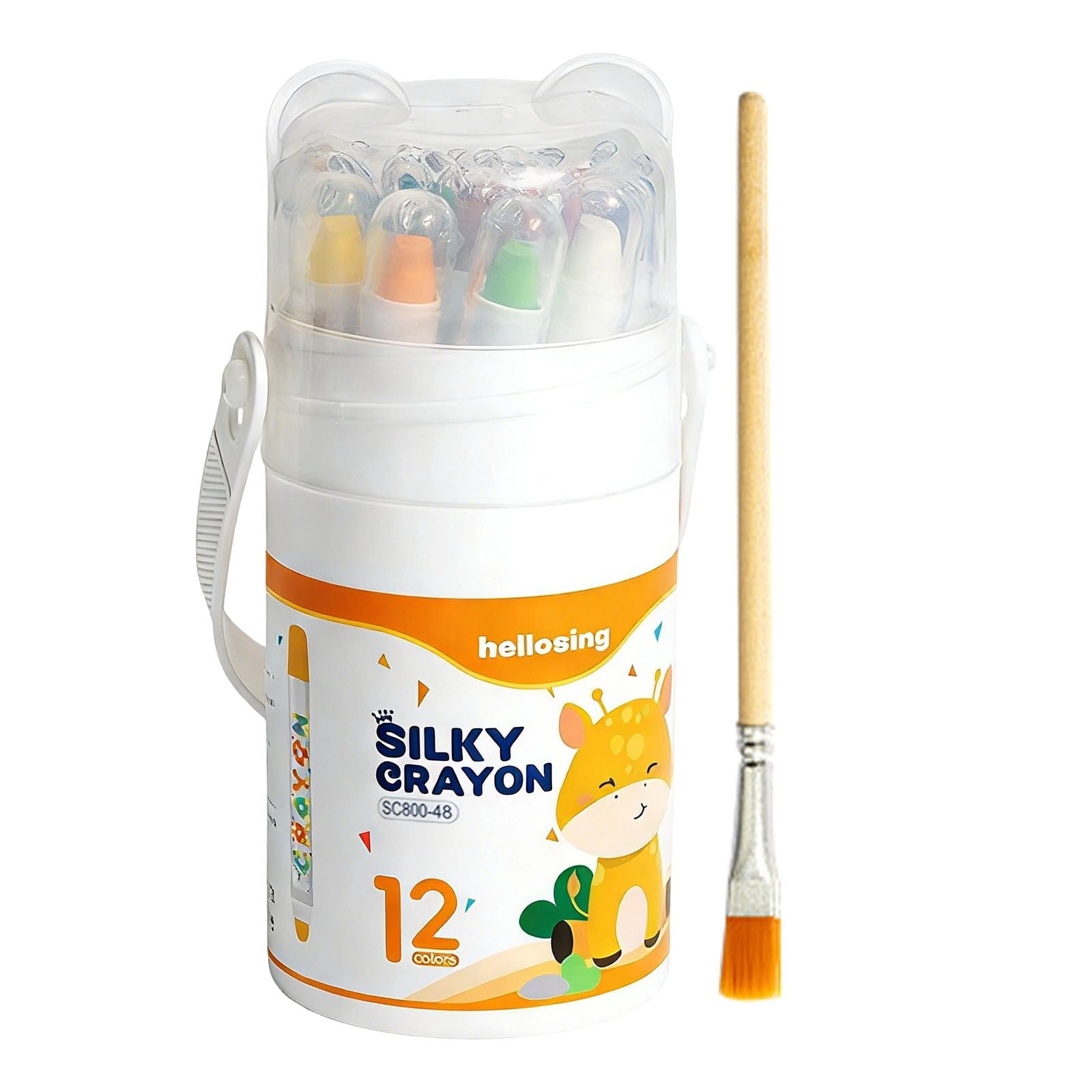 2026 New Twist Crayons: The Ultimate Mess-Free Art Set,12/24/36/48 Color Rotary Washable Crayons, Super Quick Drying, Multicultural Pastel Gel Crayon, Easy Grip Coloring Gift (12 Color)