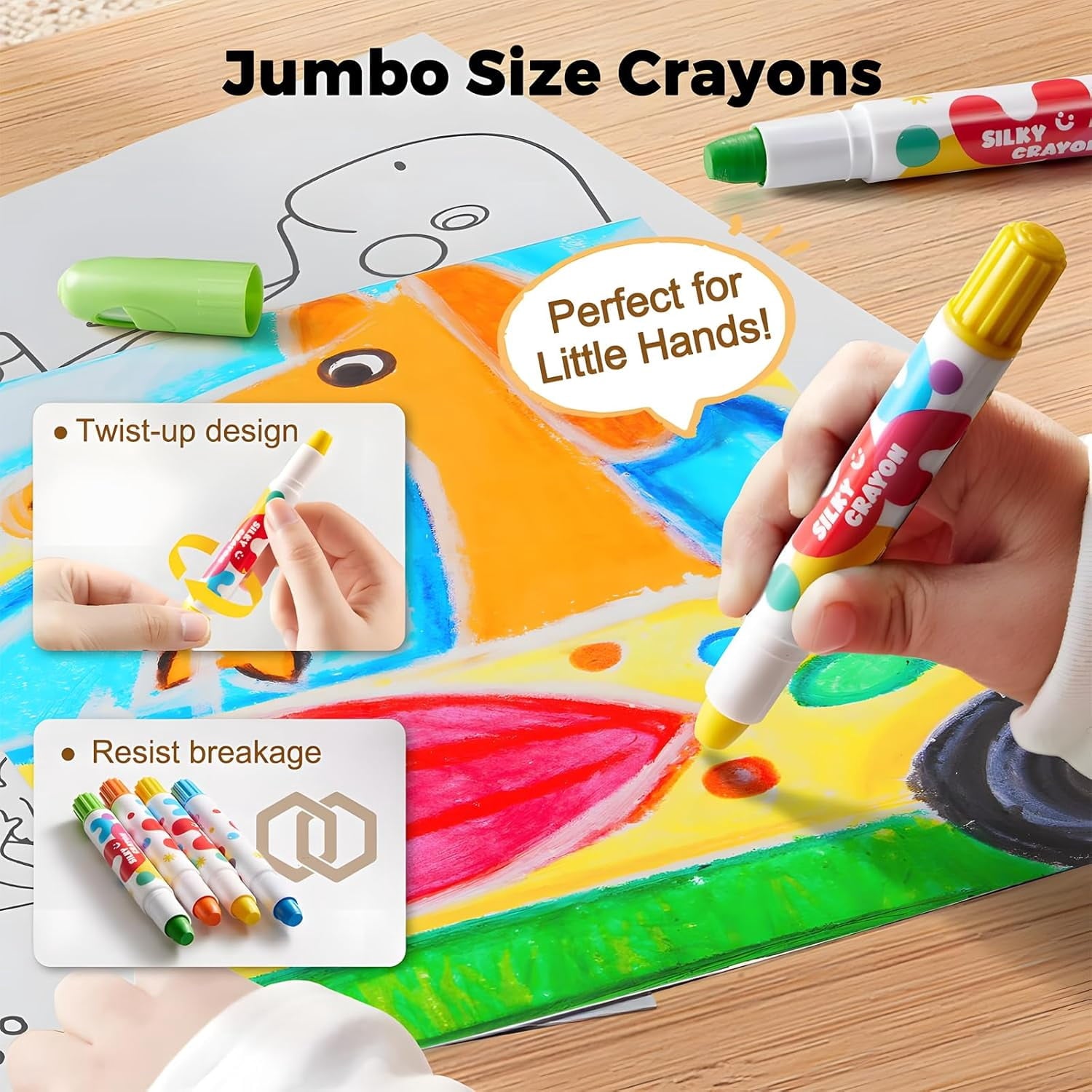 2026 New Twist Crayons: The Ultimate Mess-Free Art Set,12/24/36/48 Color Rotary Washable Crayons, Super Quick Drying, Multicultural Pastel Gel Crayon, Easy Grip Coloring Gift (24 Color)