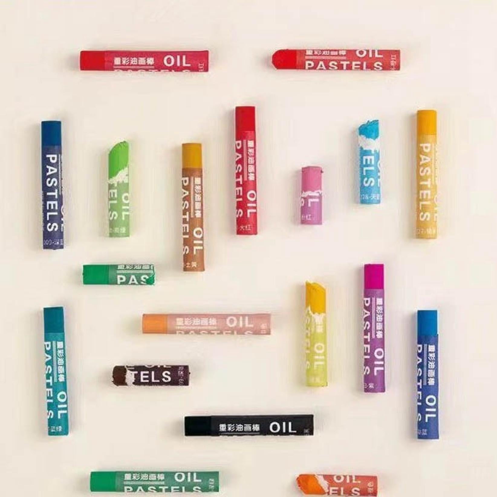 12pcs Heavy Color Oil Sticks Set - Soft Non-Toxic Painting Crayons, Smooth Blendable Doodle Crayons for Teens & Adults, Oil Pastel for Home Craft Art, Drawing & Creative Graffiti, Multicolor  ﻿