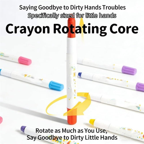 12/24/36/48 Colors Silky Crayons, Twistable Washable Gel Crayons, Quick-Drying Smooth Glide Rotary Crayons with Easy Grip for Drawing & Coloring