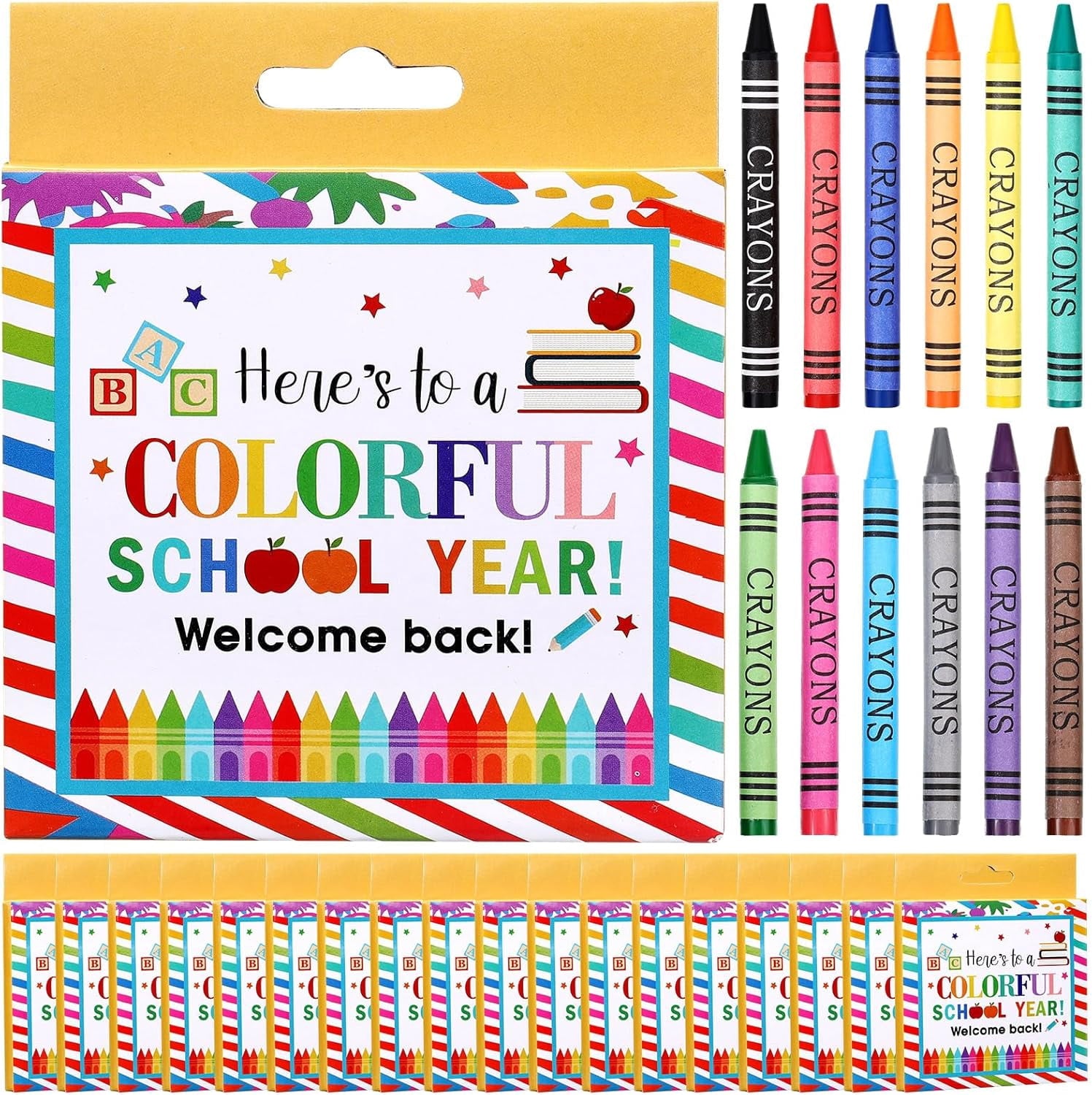 28 Packs 6 Colors Crayons Bulk Christmas Bright Color Individual Packs Assorted Colors Art Set for Adults  Supplies