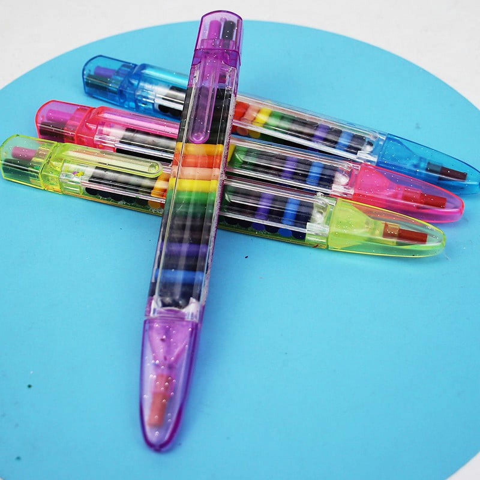 4 Piece Multicolor Stackable Crayons Set,Multi-functional 20 in 1 Colorful Crayons,Multicolor Crayons for Drawing,Art and Gifts