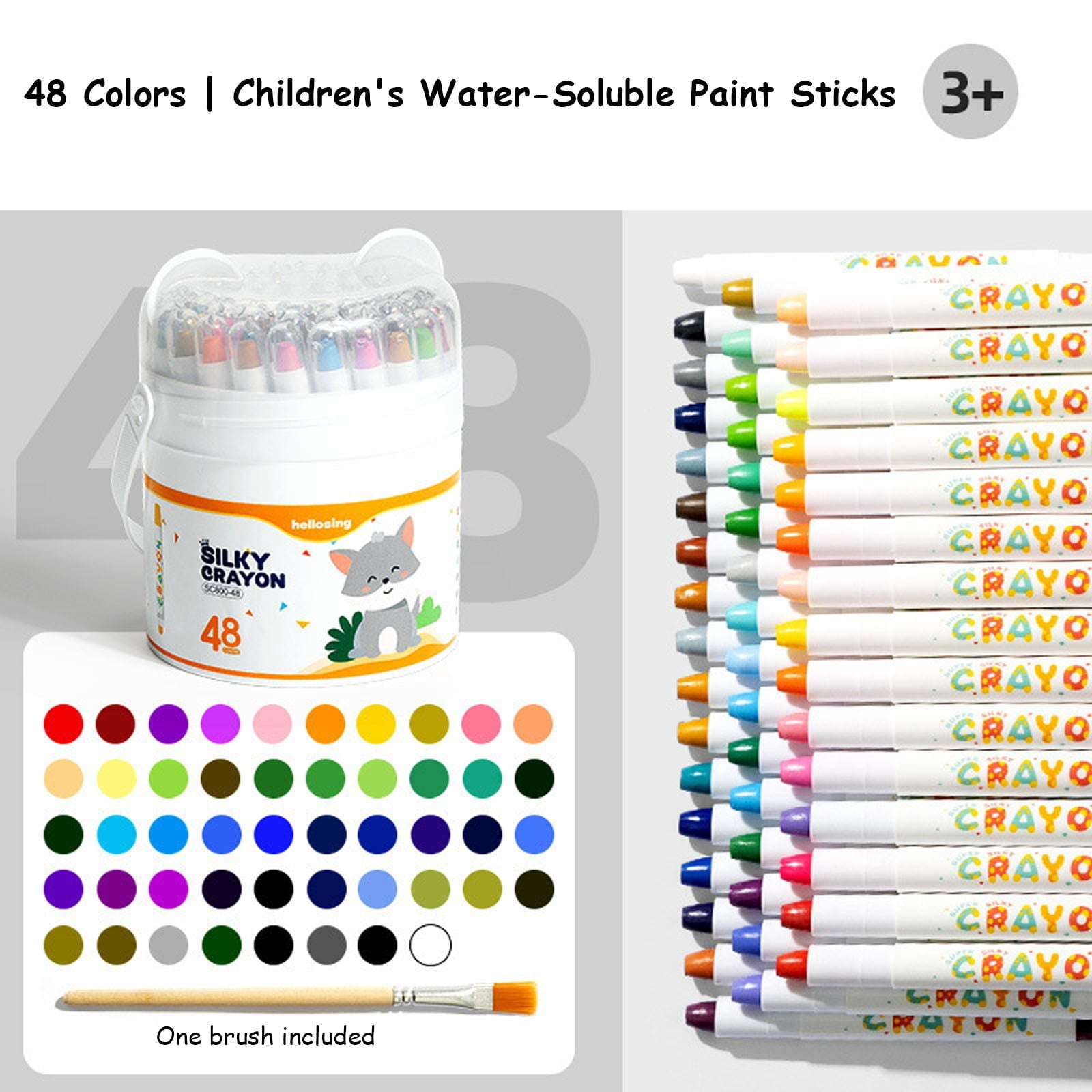 2026 New Twist Crayons: The Ultimate Mess-Free Art Set,12/24/36/48 Color Rotary Washable Crayons, Super Quick Drying, Multicultural Pastel Gel Crayon, Easy Grip Coloring Gift (12 Color)